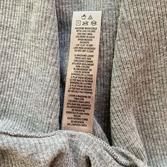 Skims High Neck Rib Sleep Tank Top - Heather Gray - 4x - Picture 7 of 8